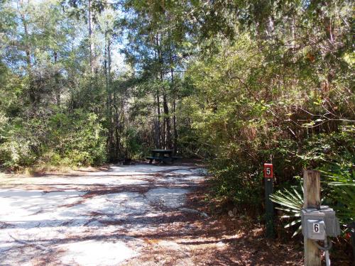 tent site 1 - camping in Florida