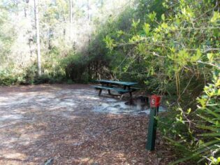 tent site 1 - camping in Florida